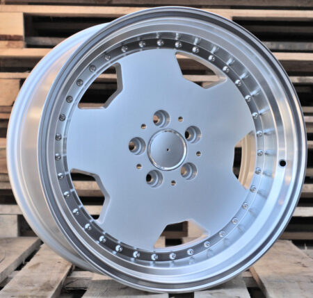 R17x9.5 5X112 ET 25 66.6 B5852 (BY1781) Silver+Polished Lip (SP) For MER (Z1+Z2) (MONOBLOCK Style)