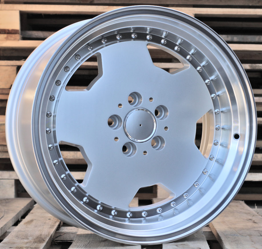 R17x9.5  5X112  ET  25  66.6  B5852  (BY1781)  Silver+Polished Lip (SP)  For MER  (Z1+Z2)  (MONOBLOCK Style)