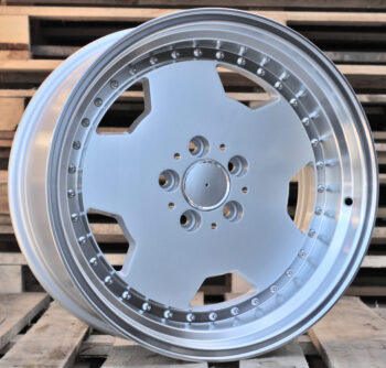 R17x8  5X112  ET  25  66.6  B5852  (BY1781)  Silver+Polished Lip (SP)  For MER  (Z1)  (MONOBLOCK Style)