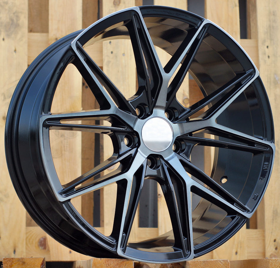 R18x8  5X108  ET  40  67.1  Y0036  Black+Tinted Face (BLTF)  For RACIN  (K2)