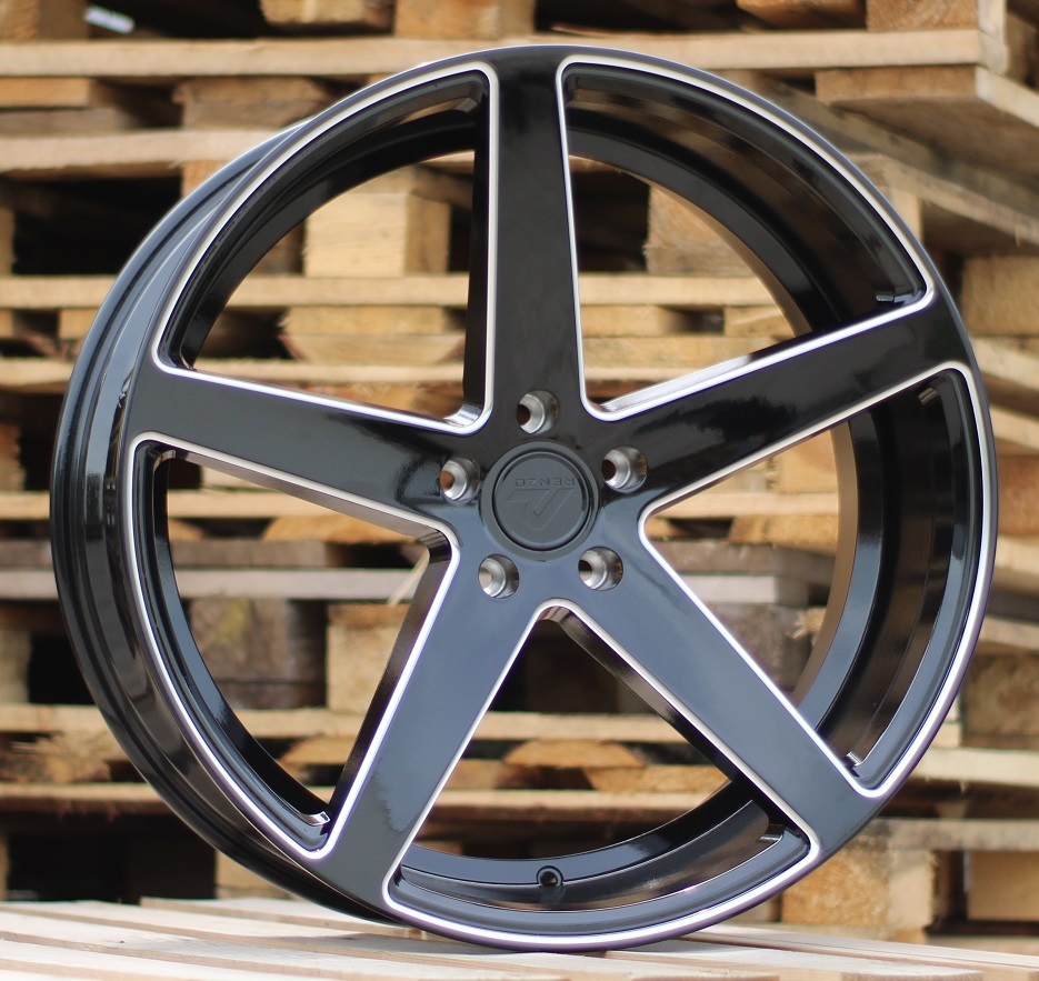 R22x9  5X120  ET  32  72.6  H5028  Black (BL)  For RACIN  (P1)  (Front)
