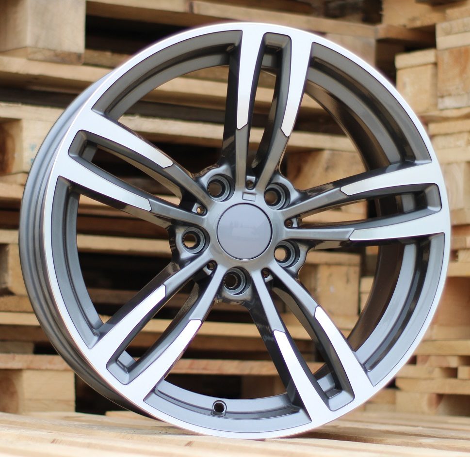 R18x9  5X120  ET  40  72.6  BK855  (BY1121)  Grey Polished (MG)  For BMW  (P2)  (Rear+Front)