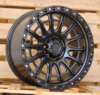 R20x9  6X139.7  ET  0  110.1  FBX134  Black Matt (BM)  For 4X4  (K3)  (HYBRID FORGED MB+Silver Rivets)