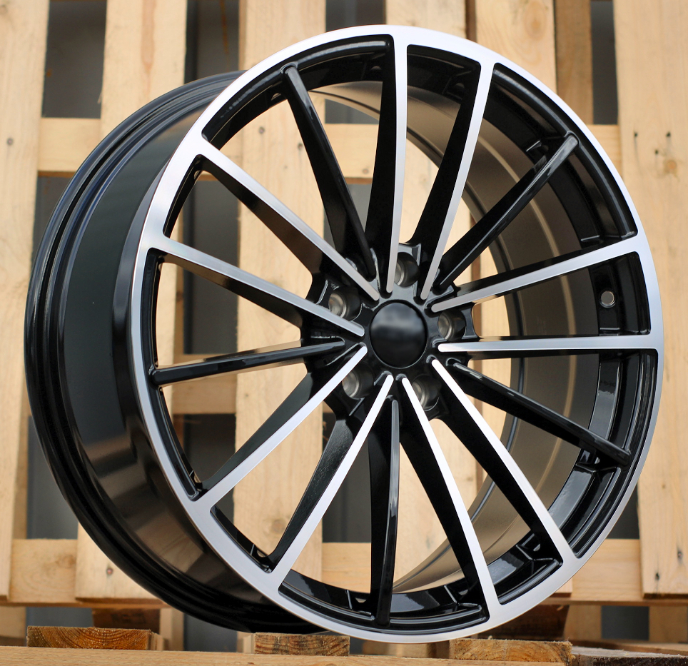 R19x8  5X112  ET  45  57.1  I0383  Black Polished (MB)  For VW  (K7)