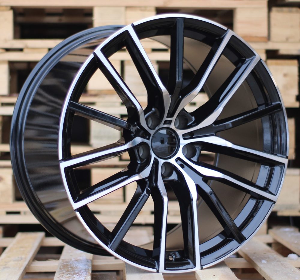 R21x10.5  5X120  ET  40  74.1  H5032  Black Polished (MB)  For BMW  (P1)  (Rear+Front)