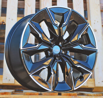 R21x10.5  5X112  ET  44  66.5  H3447F  Black Polished (MB)  For BMW  (K3)  (HYBRID FORGED Rear+Front)