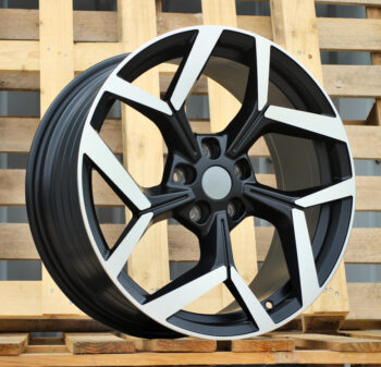 R19x8  5X108  ET  47.5  63.4  YF5729  Black Polished Half Matt (MBHM)  For FORD  (A)  (HYBRID FORGED New Model)