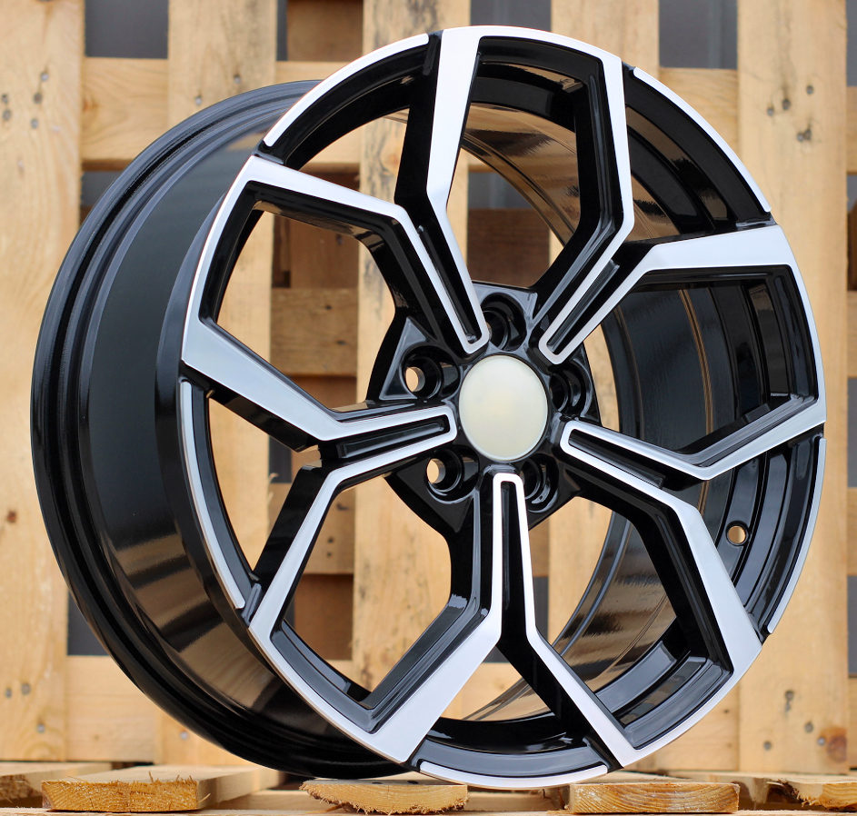 R18x7.5  5X100  ET  45  57.1  B5952  (IN5563)  Black Polished (MB)  For VW  (M+K8)