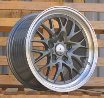 R18x8  5X120  ET  20  74.1  A1408  Gun Metal+Polished Lip (GMPL)  For RACIN  (P)  (HRE Performance Style (Front+Rear))