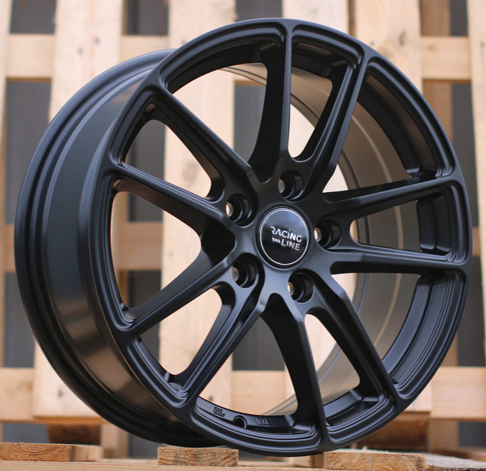 R16x7  5X100  ET  40  57.1  BK1155  Black Half Matt (BLHM)  For RACIN  (D2)